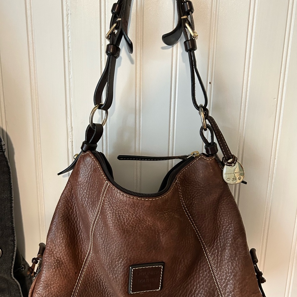Dooney & Bourke Rich Brown Leather Shoulder Bag